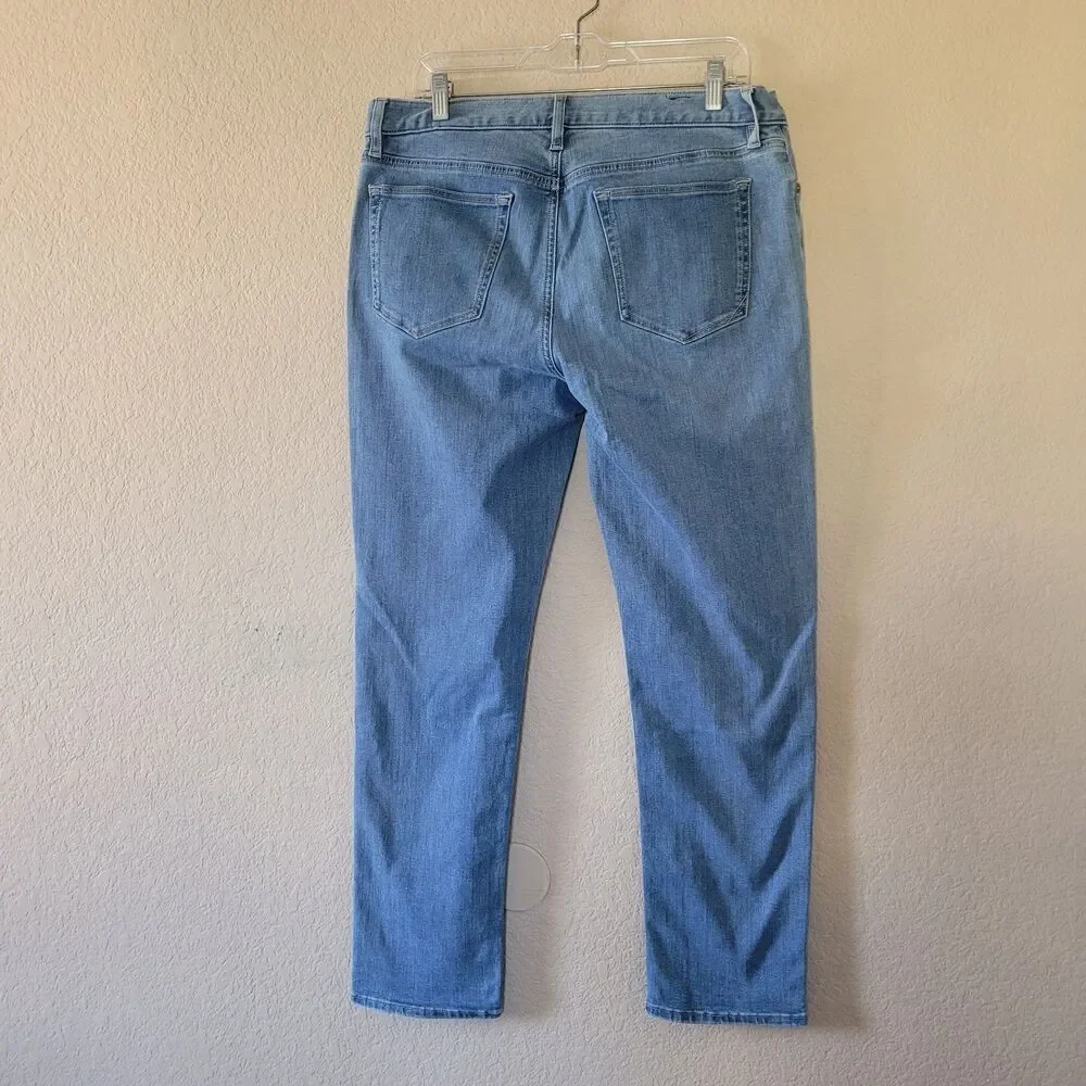 Banana Republic Traveler Jeans Mens 34x30 Blue Straight Slim Medium Wash Denim